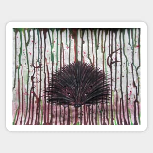 Hedgehog in the undergrowth Sticker